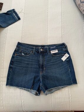 Old Navy Dark Blue Raw-Hem Denim Shorts